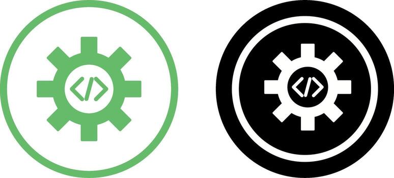 único código mejoramiento icono diseño vector