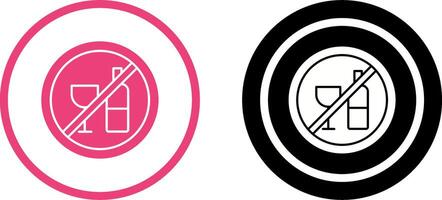 No Drinking Icon Design vector