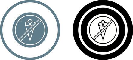No Icecream Icon Design vector