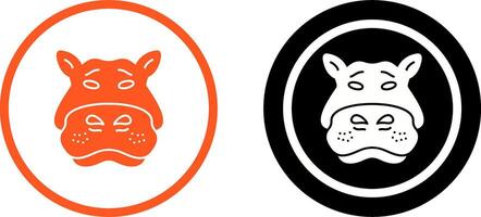 Hippo Icon Design vector