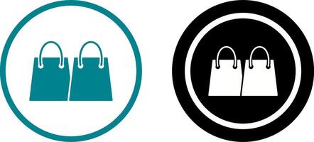 Unique Shopping Bags Icon Design vector