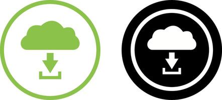 Unique Download from Cloud Icon Design vector