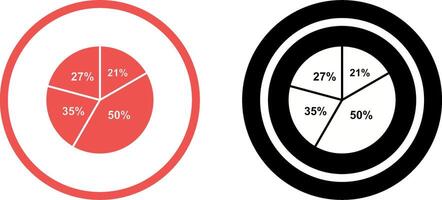 Pie Chart Icon Design vector