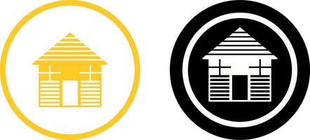 Wood Cabin Icon Design vector