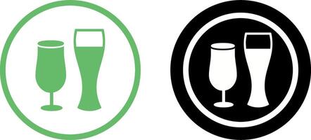 Unique Beer Glasses Icon Design vector