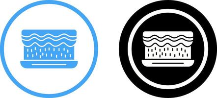 Unique Cream Cake Icon Design vector