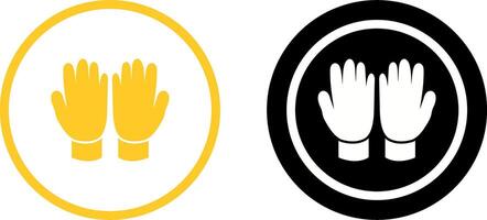 Gardening Gloves Icon Design vector