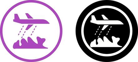 Unique Firefighter Plane Icon Design vector