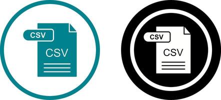 CSV Icon Design vector