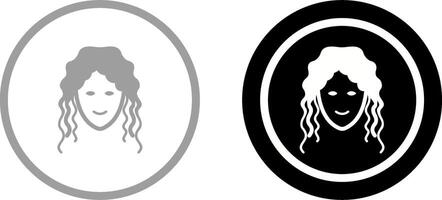 pelo Rizado icono diseño vector