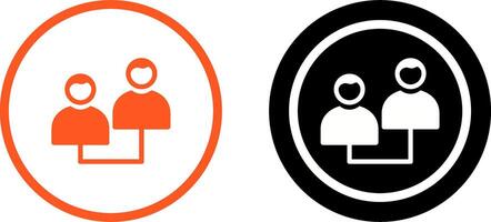 Connected Profiles Icon Design vector