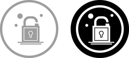 Open Lock Icon Design vector