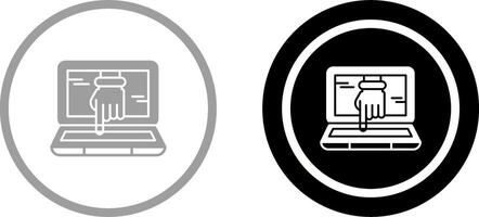 Computer Hacking Icon Design vector