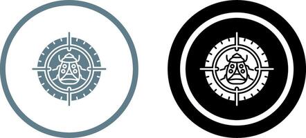 Bug Target Icon Design vector