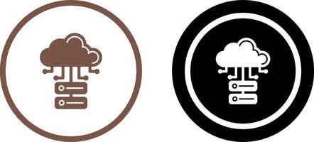 Cloud Database Icon Design vector