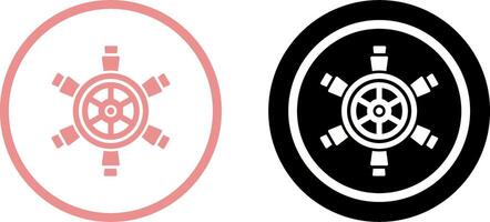 Ship Wheel Icon Design vector