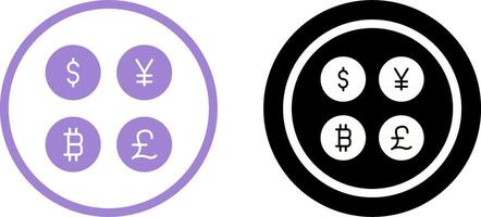 Currency Symbols Icon Design vector