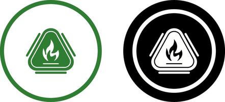 Caution Fire Icon Design vector