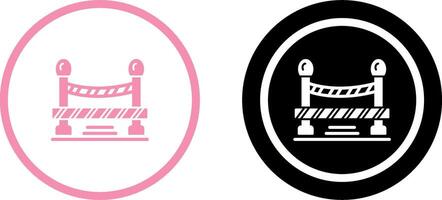 Do Not Cross Line Icon Design vector