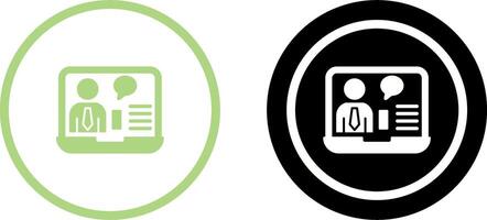 Online Job Interview Icon Design vector