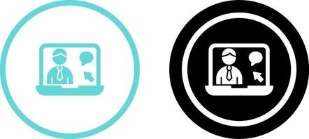 Online Interview Icon Design vector