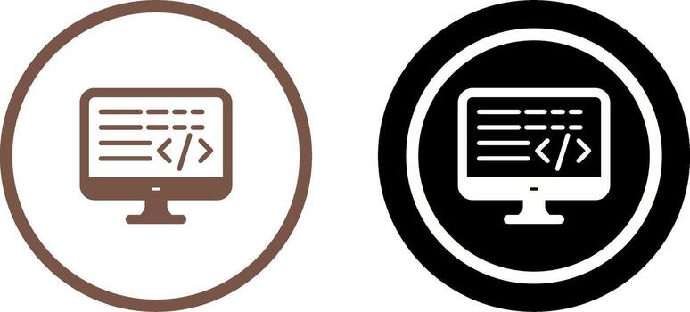 Coding Icon Design vector