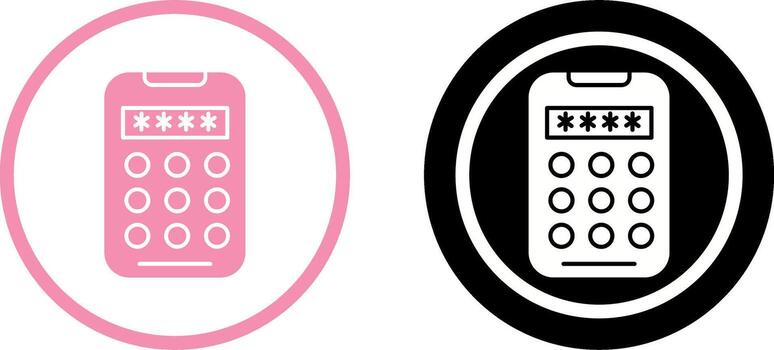 Pin Code Icon Design vector