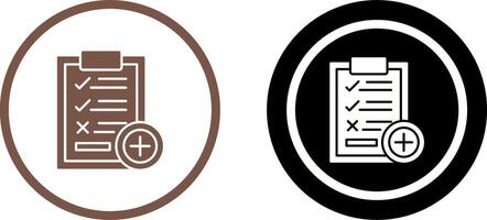 Medical Examination List Icon Design vector