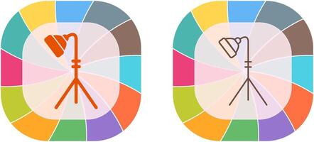 Unique Light Stand Icon Design vector