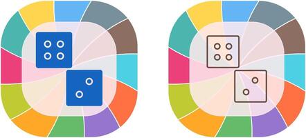 Unique Dice Icon Design vector