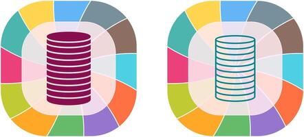 Stack of Coins Icon Design vector