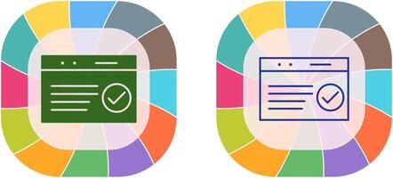 único control de calidad pasado icono diseño vector