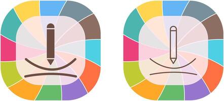 Draw Curve Icon Design vector