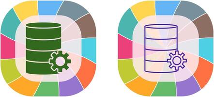 Unique Database Management Icon Design vector