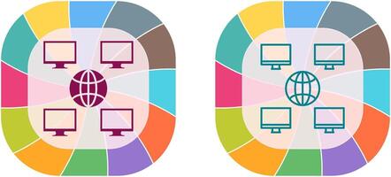 Unique Company Network Icon Design vector