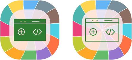 Unique Clean Code Icon Design vector