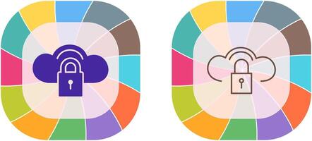 Secure Cloud Icon Design vector