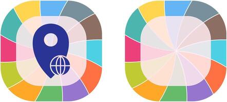 Global Locations Icon Design vector