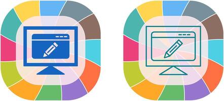 Edit Webpage Icon Design vector
