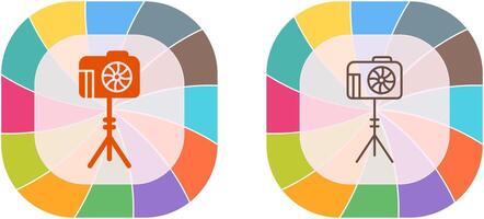 Unique Camera Stand Icon Design vector
