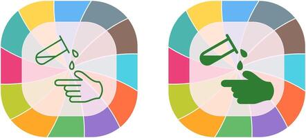 Corrosive Hazard Icon Design vector