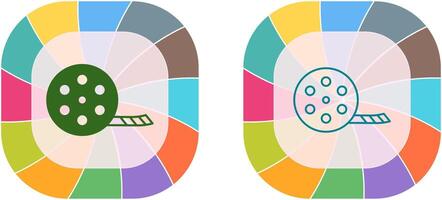 Unique Film Reel Icon Design vector