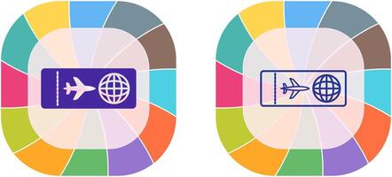 Plane Tickets Icon Design vector