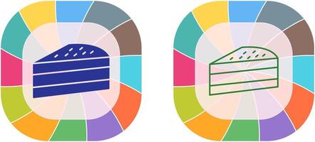 Cake Slice Icon Design vector