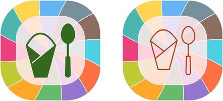 Spoon and Napkin Icon Design vector