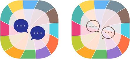 Unique Conversation Bubbles Icon Design vector
