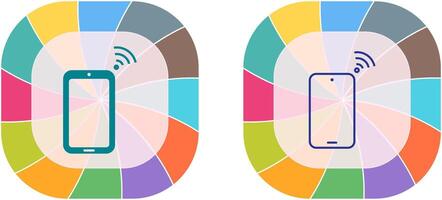 Unique Connected Device Icon Design vector