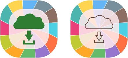 Unique Download from Cloud Icon Design vector