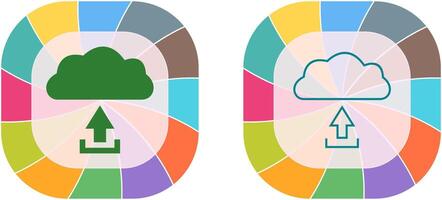 Unique Upload to Cloud Icon Design vector