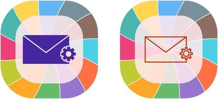 Unique Message Settings Icon Design vector